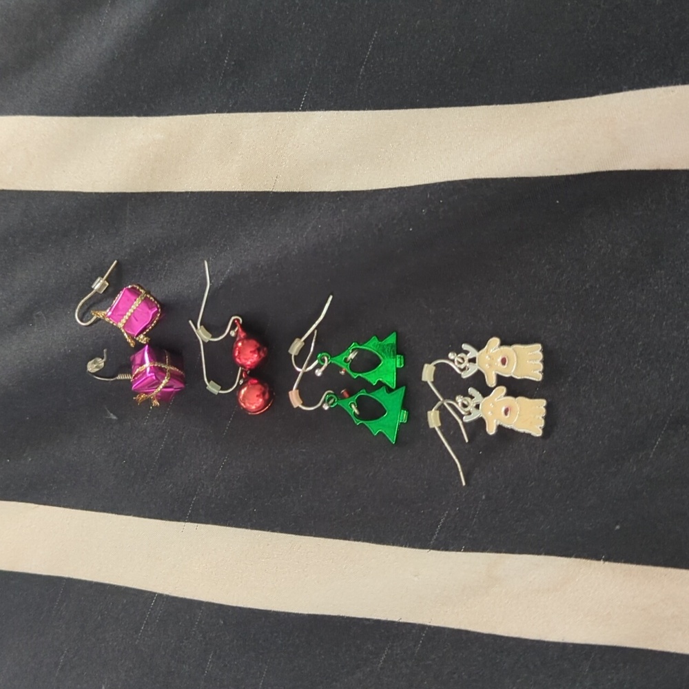 4 Pack Holiday Earrings